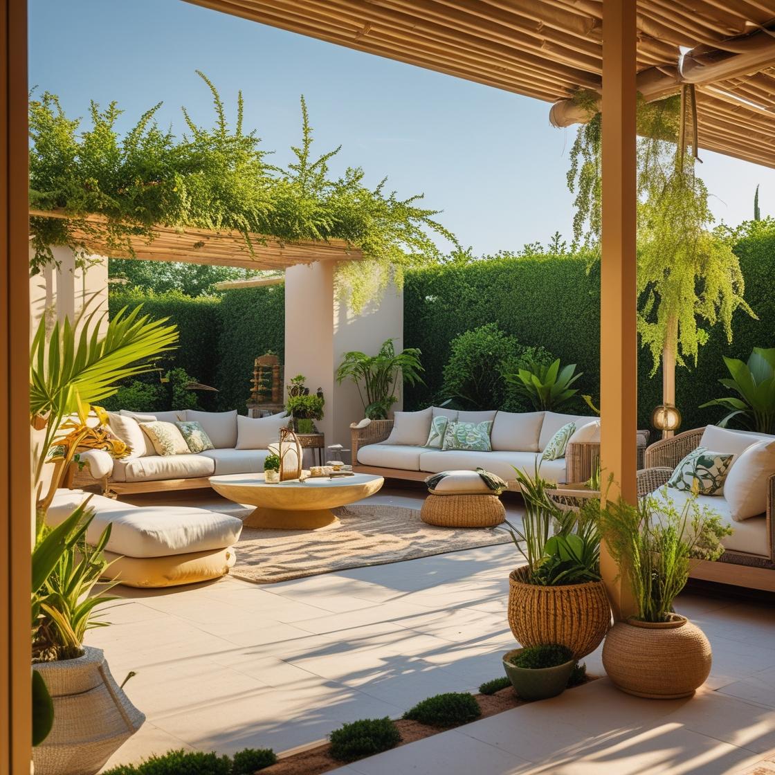 i am working on content writting on my website decor or interior design please make an image to support my content about outdoor spaces